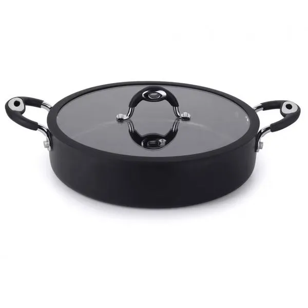 Frigideira Tegame Multiflon Dom Antiaderente Quartzo 30 cm Preto