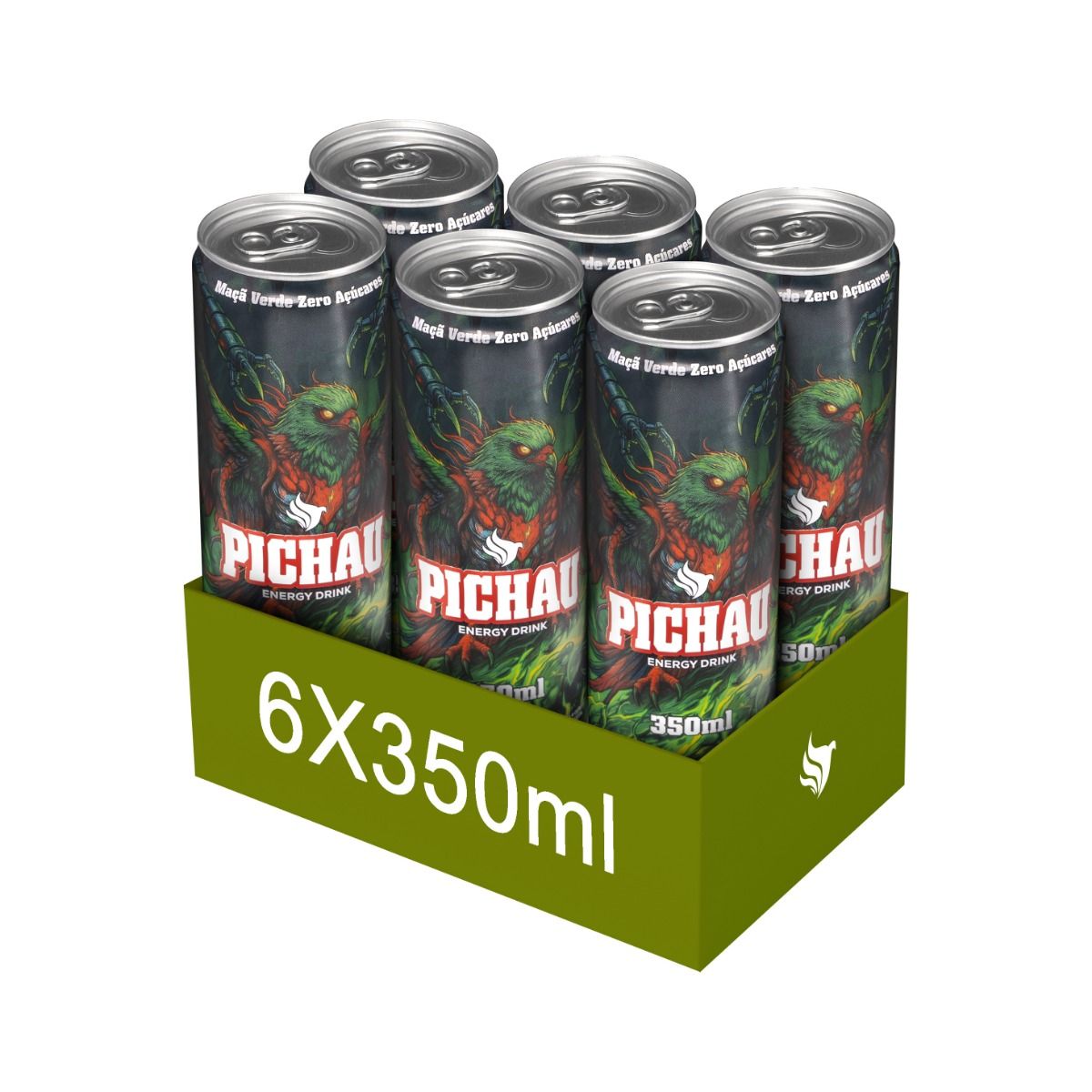 Pack Energetico Pichau Maca Verde Zero 350ml 6 unidades