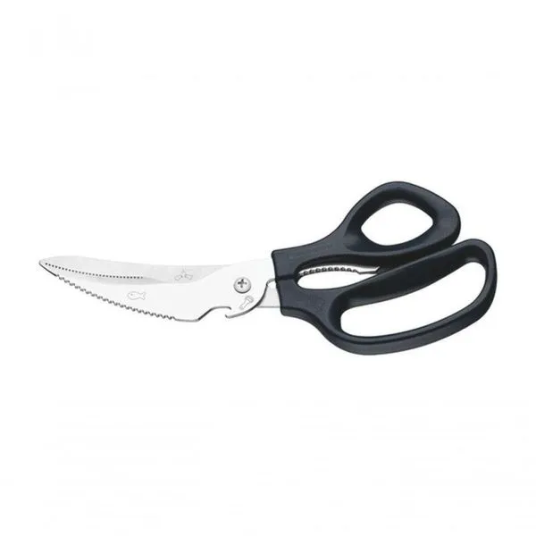 Tesoura Trinchante Tramontina Em Inox Cabo Preto 8"