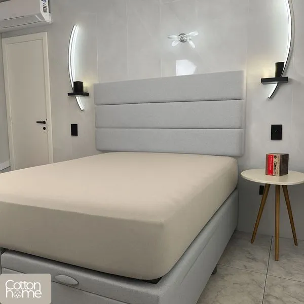 Lençol Solteiro 100% Algodão C/ Elástico Decorare Amarelo