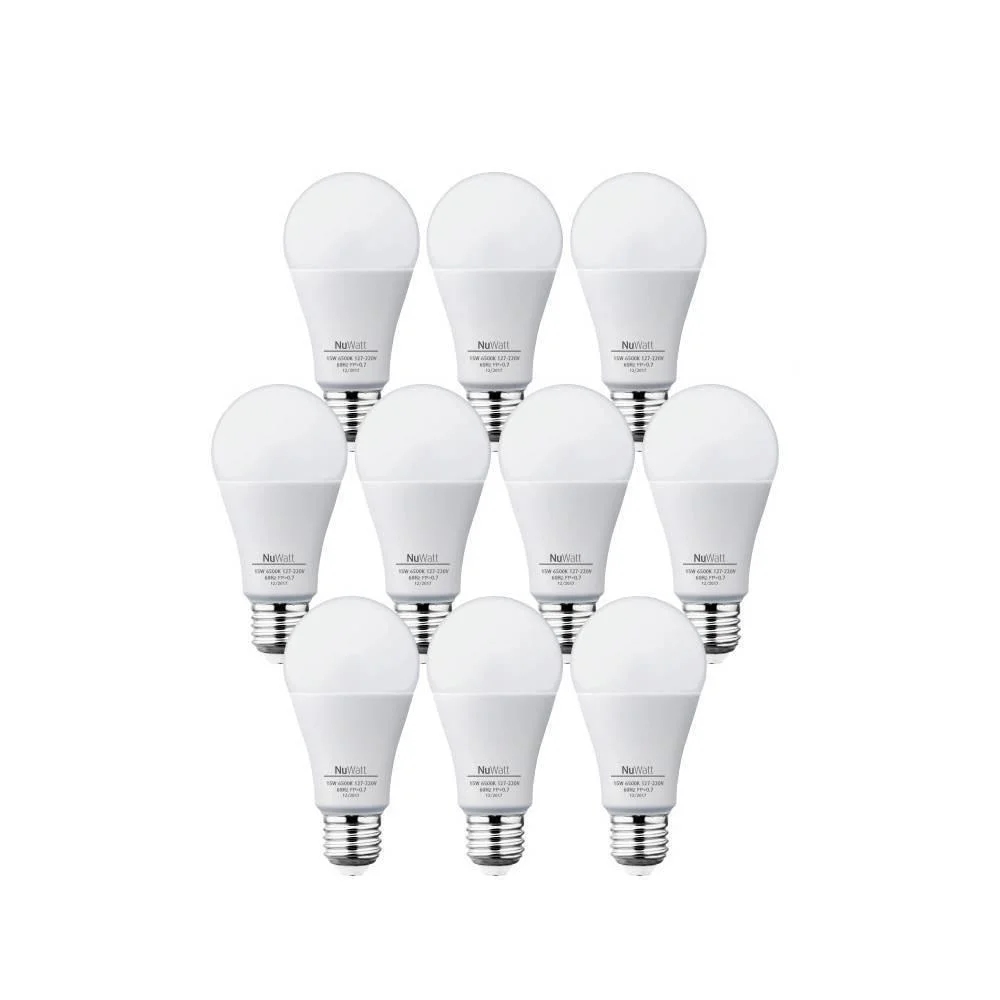 Kit 10 Lampada LED Bulbo 15w Samsung A60 E27 Branca Fria