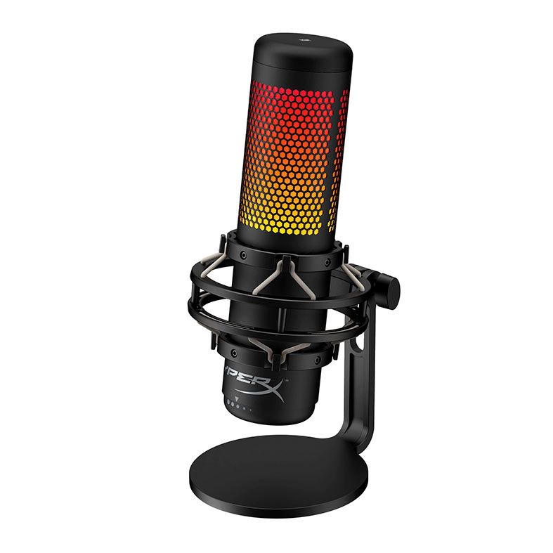 Microfone HyperX QuadCast S RGB USB Preto