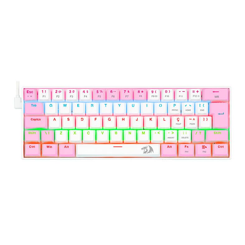 Teclado Mecânico Gamer Redragon Lakshmi Rainbow Switch Azul K606WP