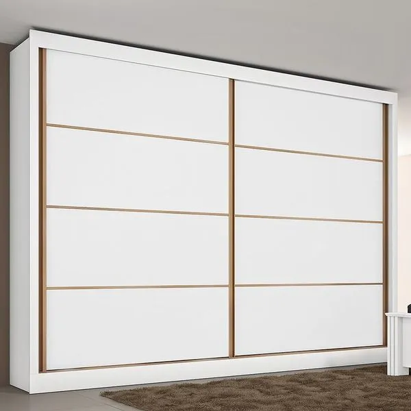 Guarda-Roupa Made Marcs Sevilha com 2 Portas, 6 Gavetas e 10 Prateleiras Branco Acetinado