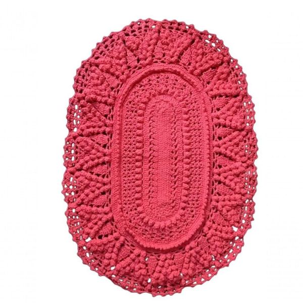 Tapete Vermelho Em Ponto Russo Artesanal
