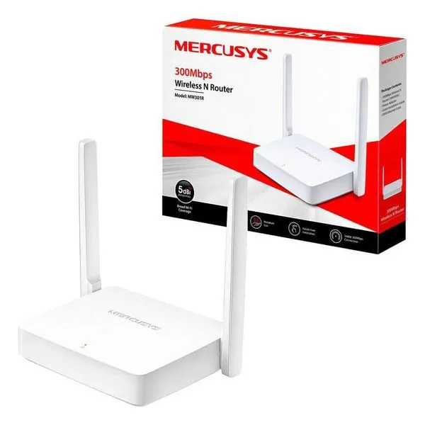 Roteador Wireless Mercusys Mw301R 300Mbps Ipv6 2 Antenas