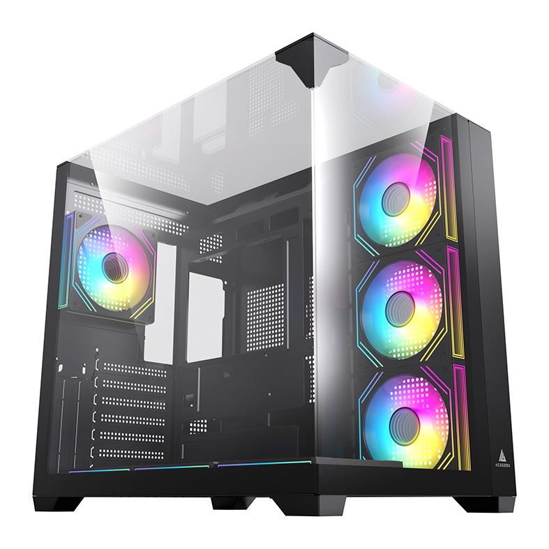 Gabinete Acegeek Viewmax Mid-Tower Vidro Preto