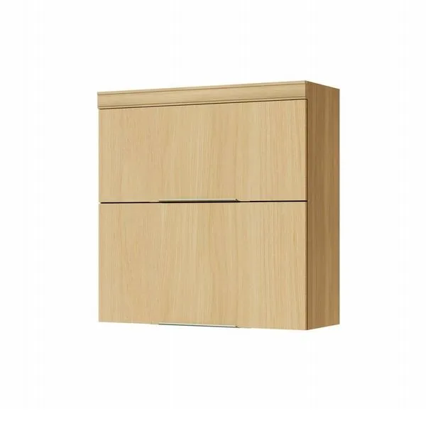 Armário Aéreo Nesher Marquesa com 2 Portas Basculantes e 1 Prateleira - 80cm de Largura Nature