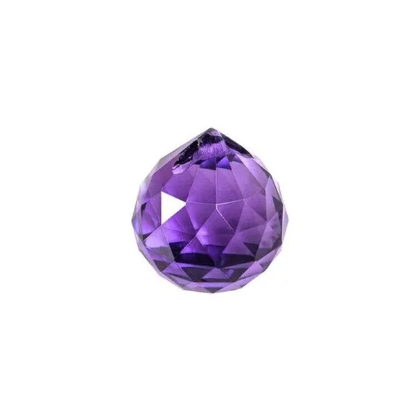 Kit 3 Bola De Cristal Multifacetado 3,0 Cm Lilas
