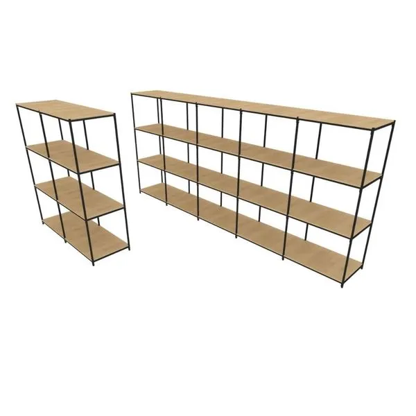 Praleira De Aço Reforçada Mini Porta Pallet 200x60x90 Estante Estoque Bandeja Crua Módulos Conjugados 2 + 5