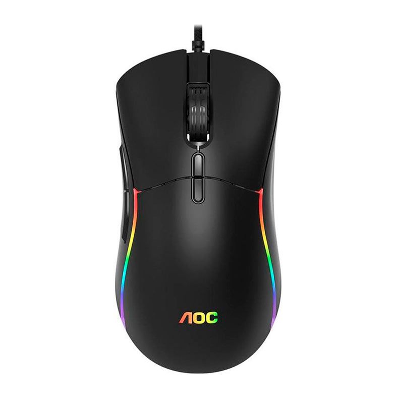 Mouse Gamer AOC GM310 RGB 12400 DPI 7 Botoes Preto