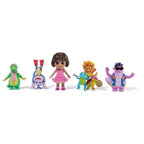 Figuras Articuladas - Dora Aventureira - Dora, Botas, Tico, Isa e Os Amigos do Trio Musical - Sunny