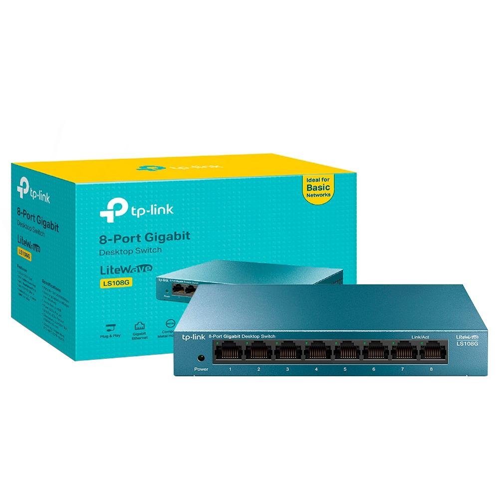 Switch TP-Link 8 Portas 10/100/1000 LS108G