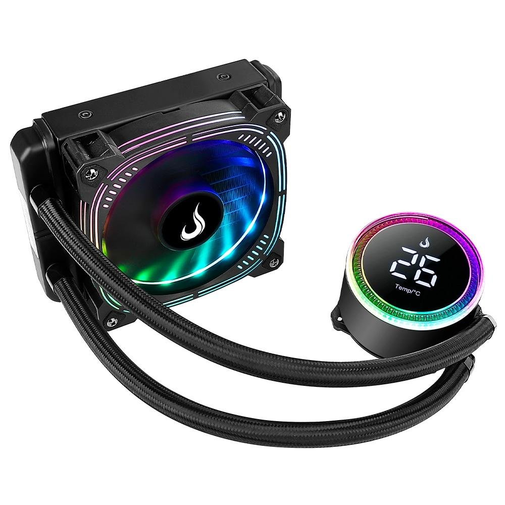 Water Cooler Rise Mode Aura Ice Black ARGB 120mm AMD/Intel Preto