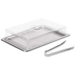 Conjunto para Frios Brinox Átina 1413/100 em Inox e Acrílico - 3 Peças
