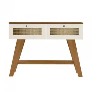 Aparador Artely Trama com 2 gavetas 110cm de largura Cinamomo/Off White