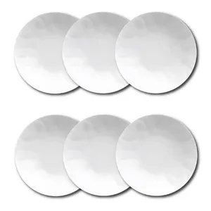 Conjunto de Pratos Fundos Germer Orgânico em Porcelana 6 Peças Branco