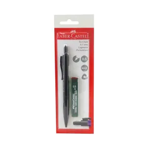 Lapiseira Faber-Castell Tri Clik 0.5mm Coress com Mina Refil 0.5mm Preto