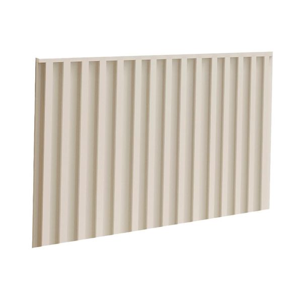 Cabeceira Ripada para Cama de Casal Europa Grécia com 166 cm de largura Off White