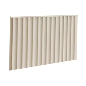 Cabeceira Ripada para Cama de Casal Europa Grécia com 166 cm de largura Off White