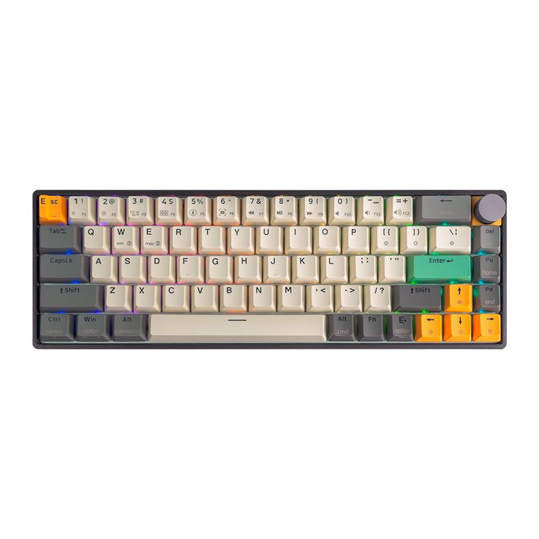 Teclado Mecanico Skyloong GK68 RGB Switch Optico Vermelho Tigry