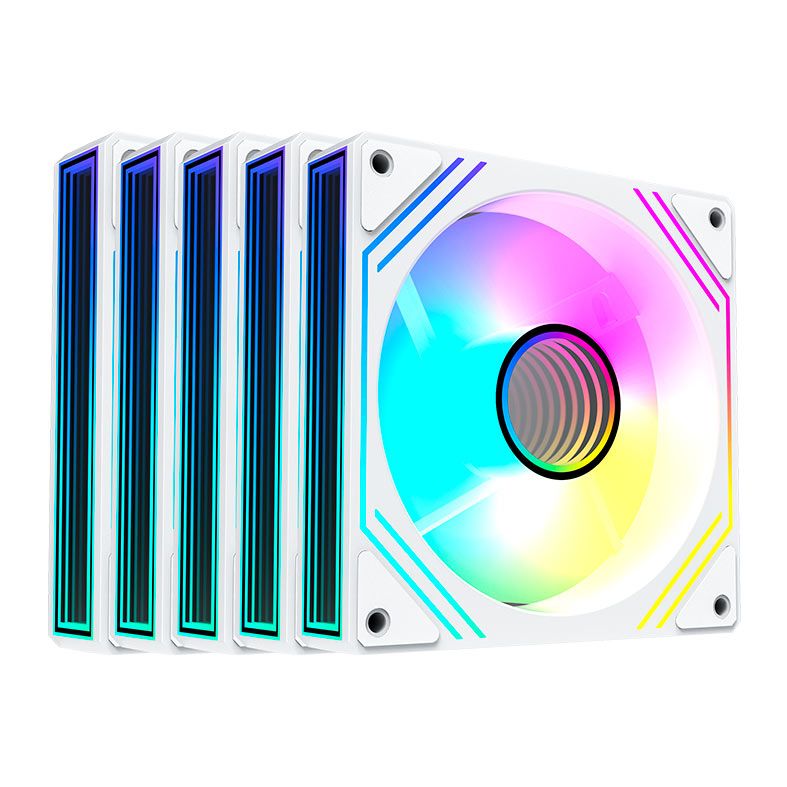 Kit Ventoinhas Acegeek Neon ARGB 5x120mm Branco
