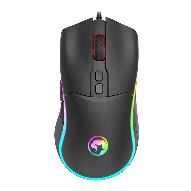 Mouse Gamer Marvo M358 RGB 7200DPI 7 Botões Preto