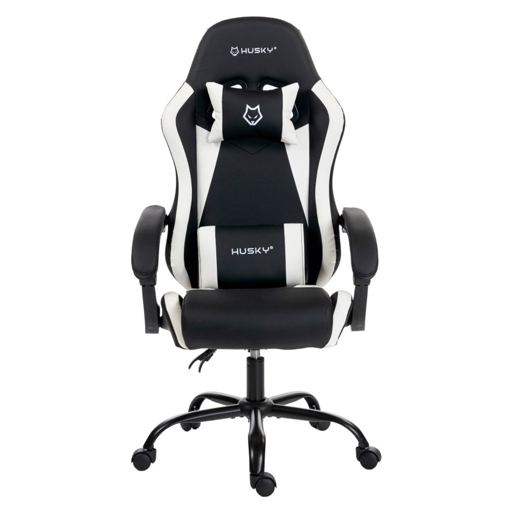 Cadeira Gamer Husky Storm 100 PU Preta e Branca