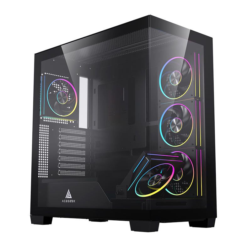 Gabinete Acegeek Nebula Mid-Tower Vidro Preto