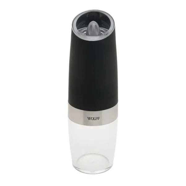 Moedor Wolff de Temperos em Inox Gravit  Preto Inox