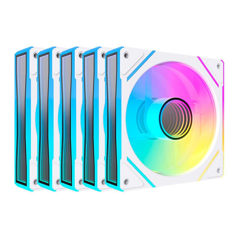 Kit Ventoinhas Acegeek Chroma ARGB 5x120mm Branco