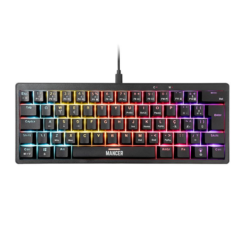 Teclado Mecanico Mancer Zarion Rainbow ABNT2