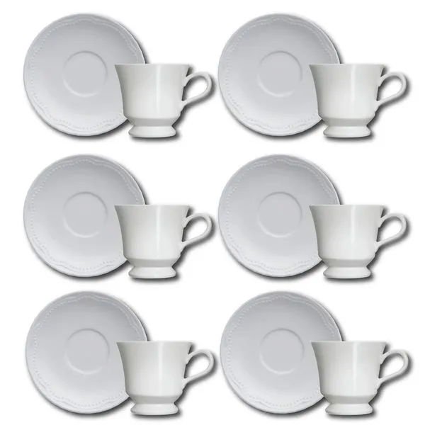 Conjunto de Xícaras para Chá Germer Cottage em Porcelana 240 ml  6 Peças