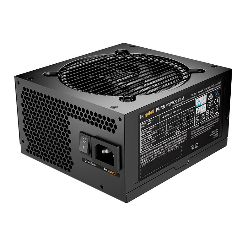 Fonte Be Quiet! Pure Power 13M, 550W, ATX 3.1, PCIe 5.1, Full-Modular, 80 Plus Gold, Preto, BP024