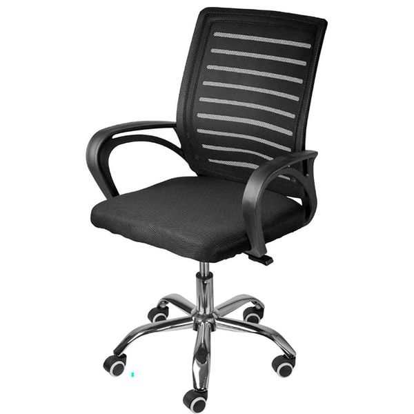 Cadeira de Escritório Giratória OR Design Diretor Blend com Regulagem de Altura Apoio para os Braços e Sistema Relax Preto