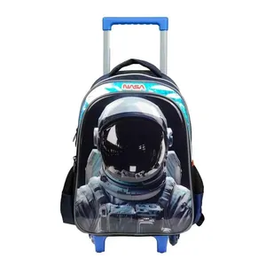 Mochila de Rodinhas Masculina Astronauta Nasa Azul Escuro U / Azul escuro