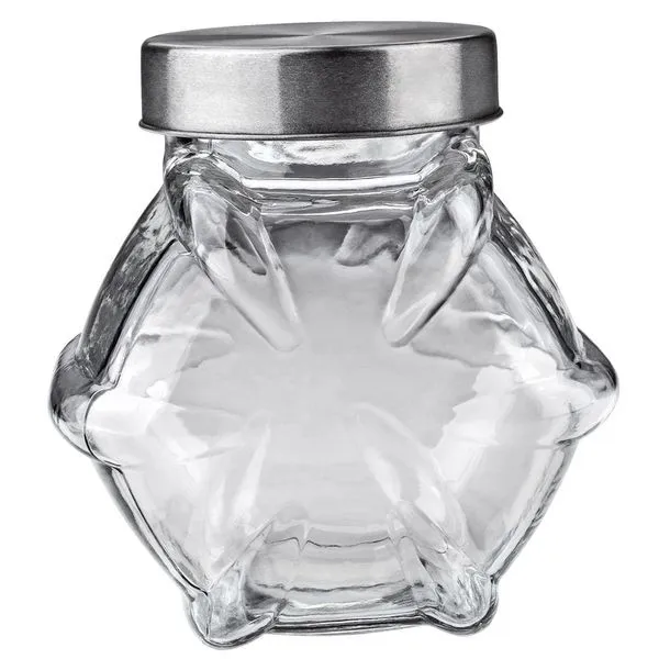 Baleiro Estrela Euro Home VDR1914 em Vidro e Inox  18 cm