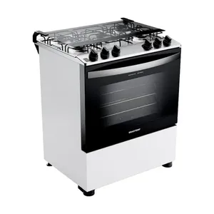 Fogão Brastemp 5 Bocas BFS5NDB com Queimadores Rápidos, Forno com Visão Panorâmica e Botões Removíveis, Bivolt  Branco