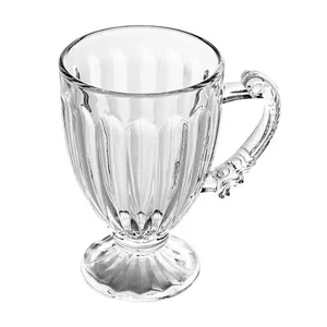 Xícara de Chá Lyor Pé Imperial 200ml Cristal Ecológico Design Clássico Elegante Transparente