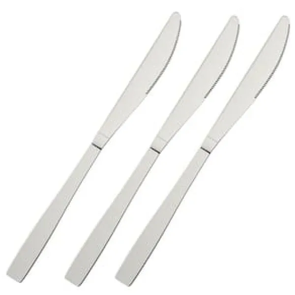 Conjunto de Facas para Mesa Euro Home Lisas Inox - 3 Peças