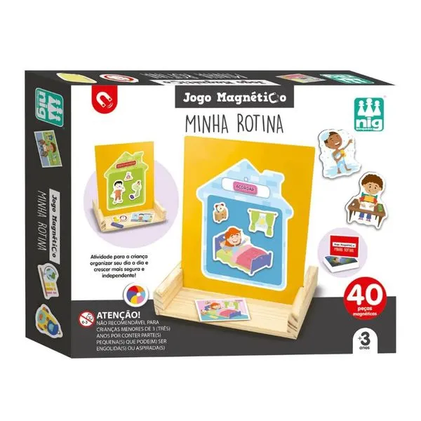 Jogo Magnético Minha Rotina 40 Peças - Nig 0466