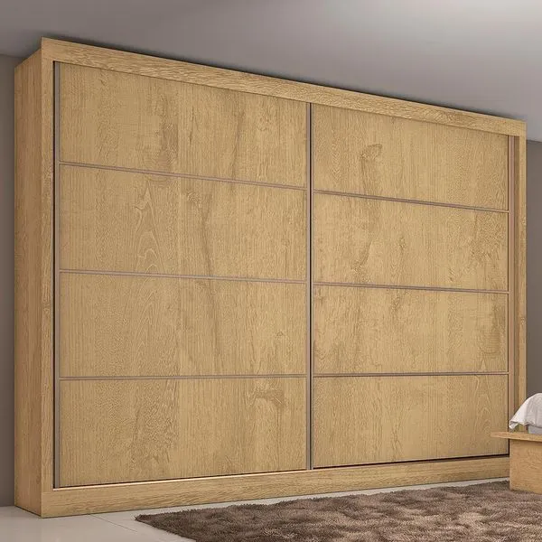 Guarda-Roupa Made Marcs Sevilha Flex com 2 Portas, 6 Gavetas e 10 Prateleiras Amêndoa e Off White