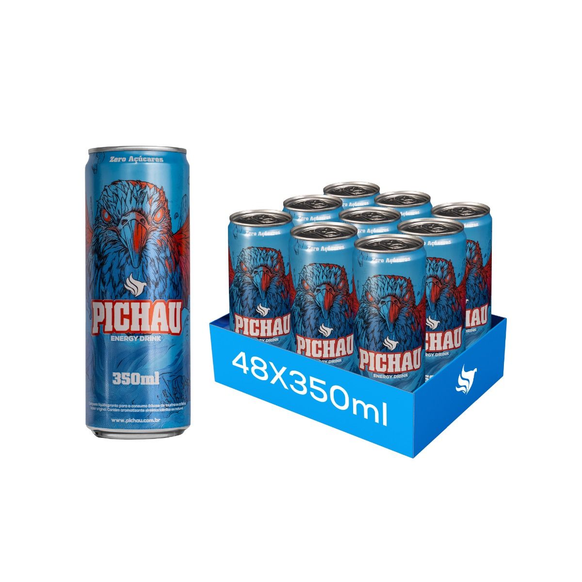 Pack Energético Pichau Zero 350ml 48 Unidades