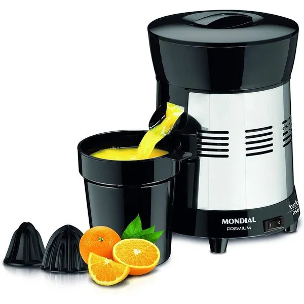 Extrator de Frutas Mondial Turbo Premium Preto 250W Bivolt