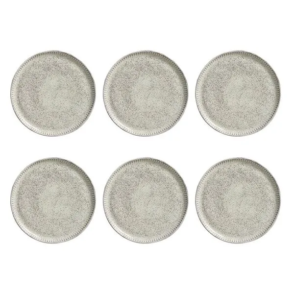 Conjunto de Pratos de Sobremesa Porto Brasil Linhas Pistache com 6 peças Verde
