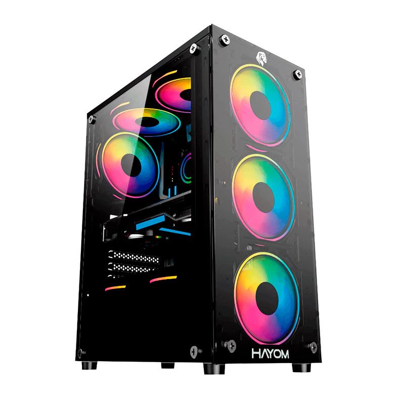 Gabinete Hayom GB1729 RGB 4 Fans