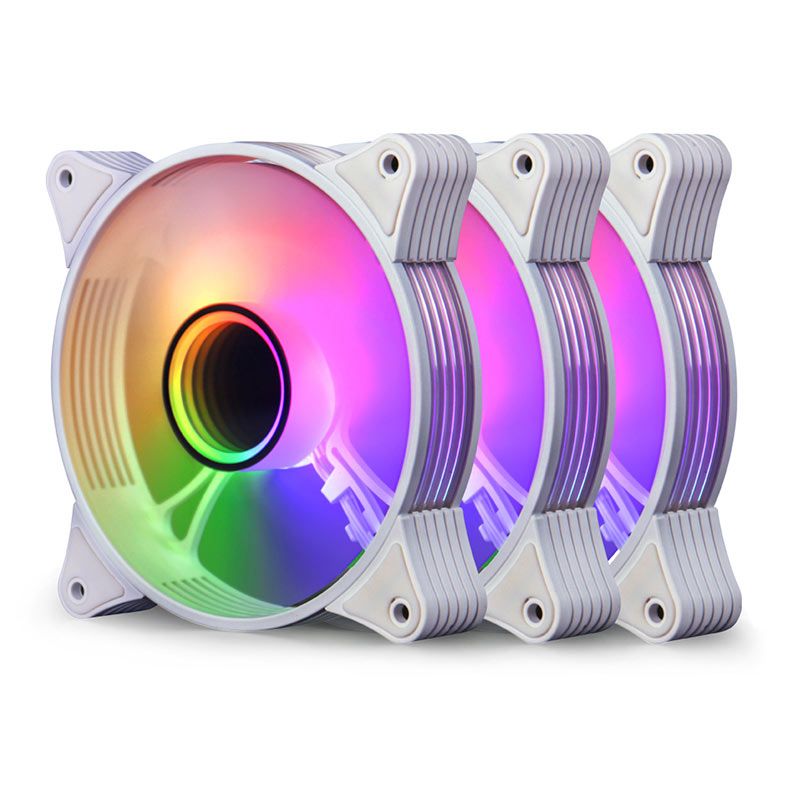 Kit Ventoinhas Aigo Darkflash AR12 Pro ARGB 3x120mm Branco