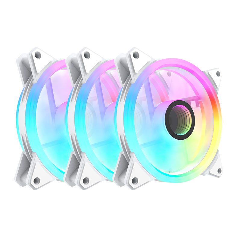 Kit Ventoinha Aigo AF12 3in1 ARGB 3x120mm Branco