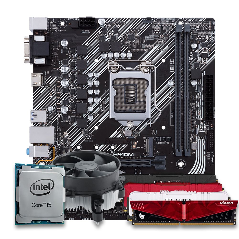 Pichau Kit Upgrade Intel i5-10400F H410M DDR4 8GB