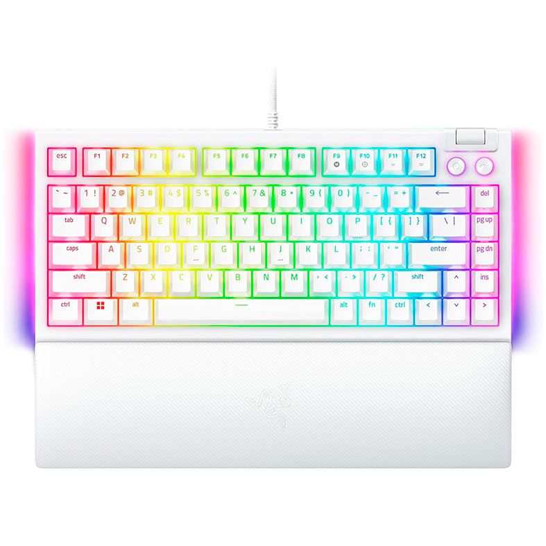 Teclado Mecanico Razer BlackWindow V4 75 Pct RGB Switch Laranja Branco